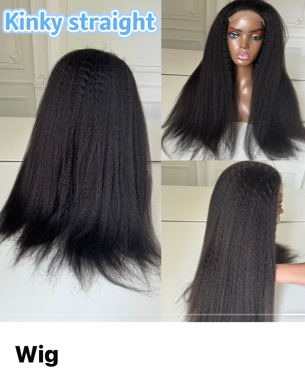 Burmese Hair Wig - Kinky Straight