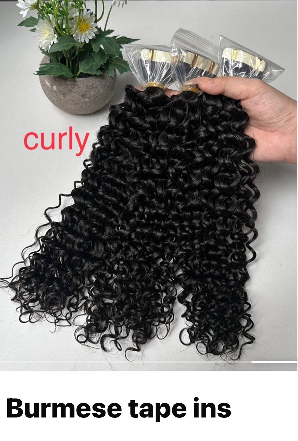 Burmese Tape Ins - Curly